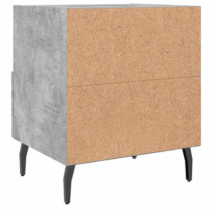 Sängbord 2 st betonggrå 40x35x47,5 cm konstruerat trä