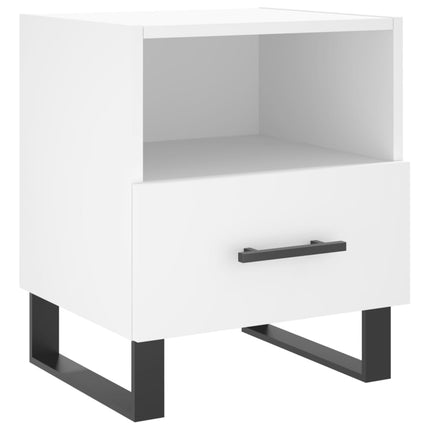 Sängbord vit 40x35x47,5 cm konstruerat trä