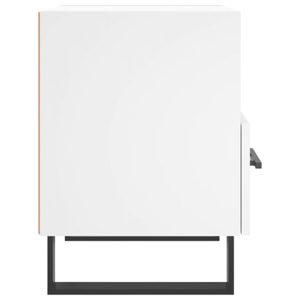 Sängbord vit 40x35x47,5 cm konstruerat trä