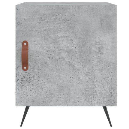Sängbord 2 st betonggrå 40x40x50 cm konstruerat trä