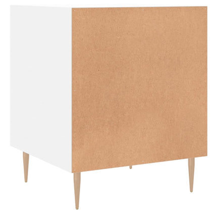 Sängbord vit 40x40x50 cm konstruerat trä