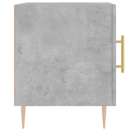 Sängbord 2 st betonggrå 40x40x50 cm konstruerat trä