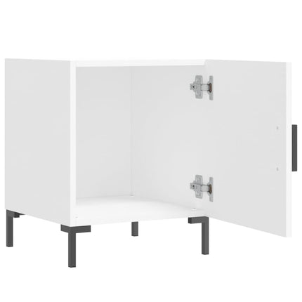 Sängbord vit 40x40x50 cm konstruerat trä