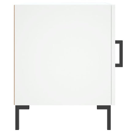 Sängbord vit 40x40x50 cm konstruerat trä