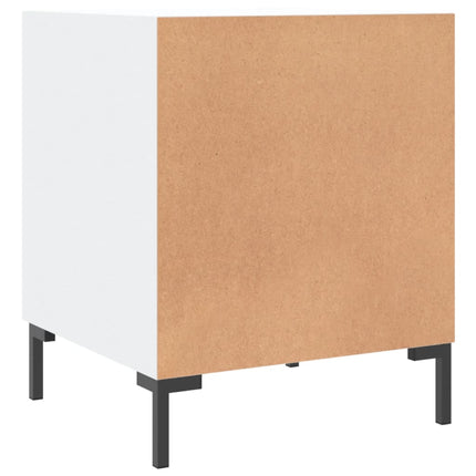 Sängbord vit 40x40x50 cm konstruerat trä
