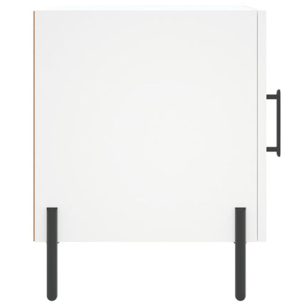 Sängbord vit 40x40x50 cm konstruerat trä