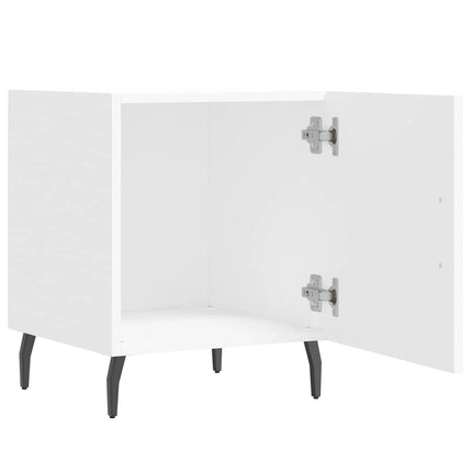 Sängbord vit 40x40x50 cm konstruerat trä