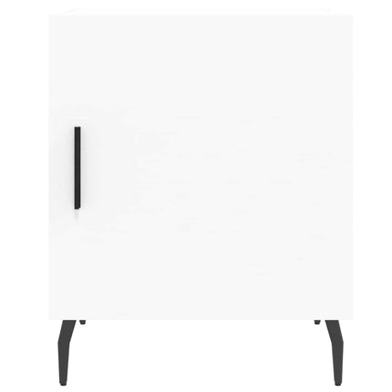 Sängbord vit 40x40x50 cm konstruerat trä