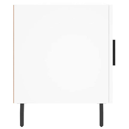 Sängbord vit 40x40x50 cm konstruerat trä
