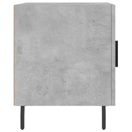 Sängbord 2 st betonggrå 40x40x50 cm konstruerat trä