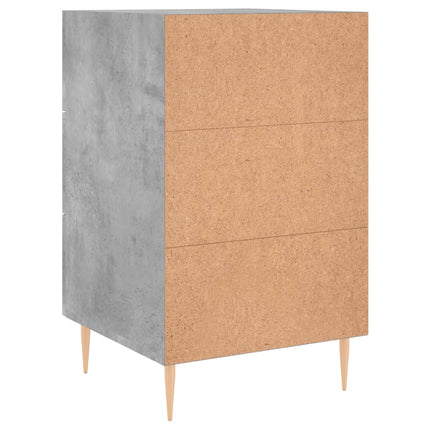 Sängbord betonggrå 40x40x66 cm konstruerat trä