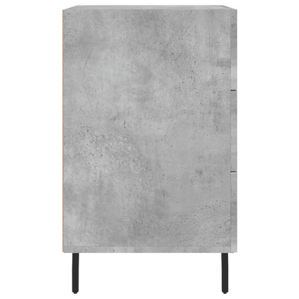 Sängbord betonggrå 40x40x66 cm konstruerat trä