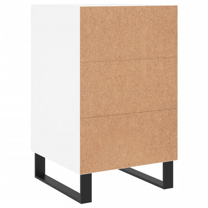 Sängbord vit 40x40x66 cm konstruerat trä