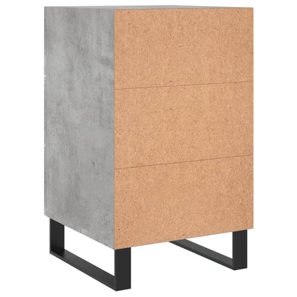 Sängbord betonggrå 40x40x66 cm konstruerat trä