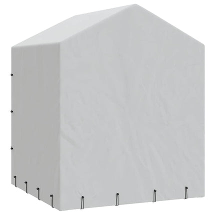 Hundgård med tak silver 2x2x2,5 m galvaniserat stål