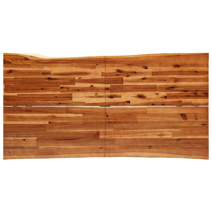 Bord med levande kant 160x80x75 cm massivt akaciaträ
