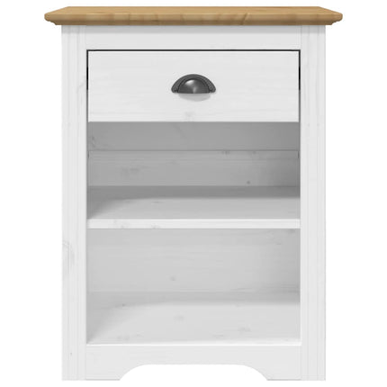 Sängbord BODO brun 53x38,5x67 cm massiv furu