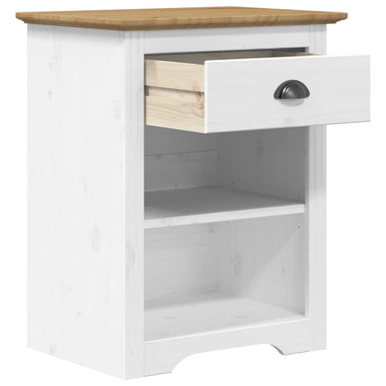 Sängbord BODO brun 53x38,5x67 cm massiv furu
