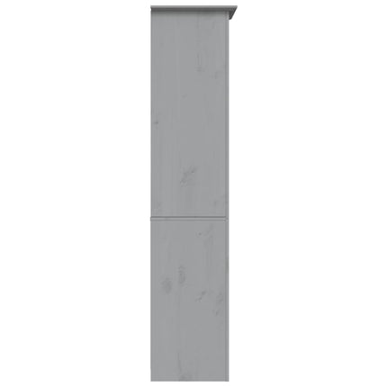 Bokhylla BODO grå 82x40x173 cm massiv furu 5 hyllplan