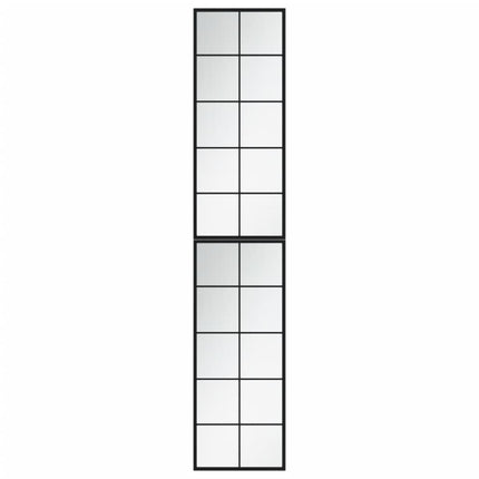 Väggspeglar 2 st svart 100x40 cm metall