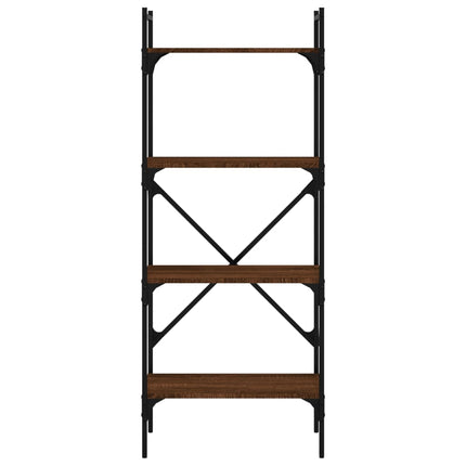 Bokhylla 4 hyllplan brun ek 56x31,5x138,5 cm konstruerat trä
