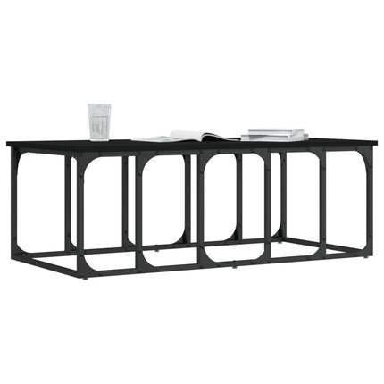 Soffbord svart 100x50x35,5 cm konstruerat trä