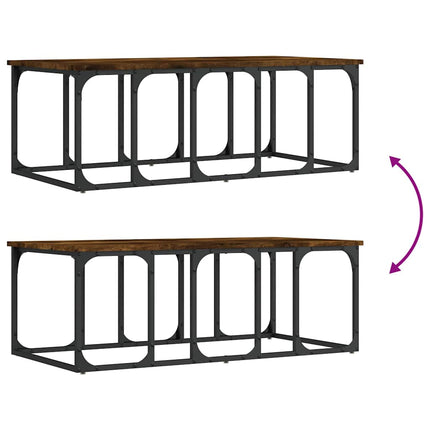 Soffbord rökfärgad ek 100x50x35,5 cm konstruerat trä