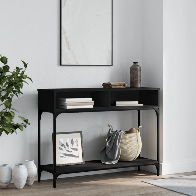 Konsolbord svart 100x30,5x75 cm konstruerat trä