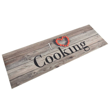 Köksmatta maskintvättbar cooking grå 60x180 cm sammet
