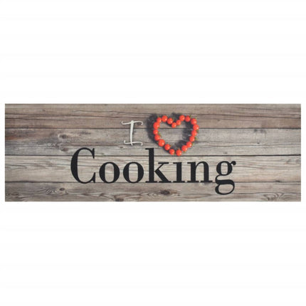 Köksmatta maskintvättbar cooking grå 60x180 cm sammet