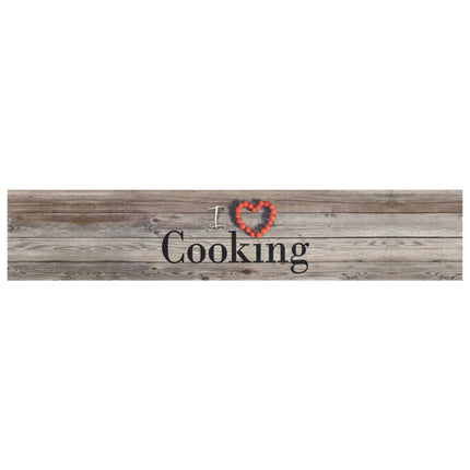 Köksmatta maskintvättbar cooking grå 60x300 cm sammet