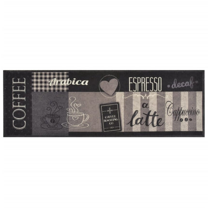 Köksmatta maskintvättbar kaffe svart 60x180 cm sammet