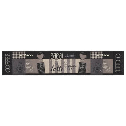 Köksmatta maskintvättbar kaffe svart 60x300 cm sammet