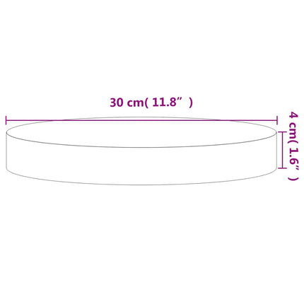 Bordsskiva Ø30x4 cm rund massivt bokträ