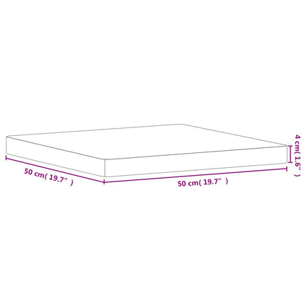 Bordsskiva 50x50x4 cm fyrkantig massivt bokträ