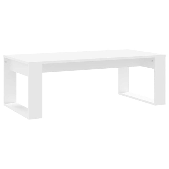 Soffbord vit 102x50x35 cm konstruerat trä