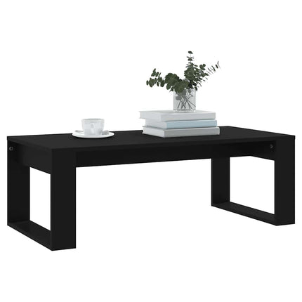 Soffbord svart 102x50x35 cm konstruerat trä