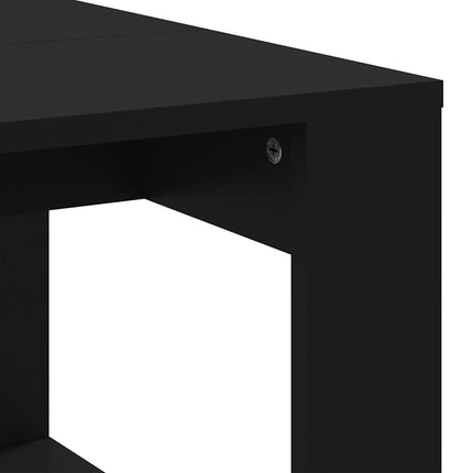 Soffbord svart 102x50x35 cm konstruerat trä