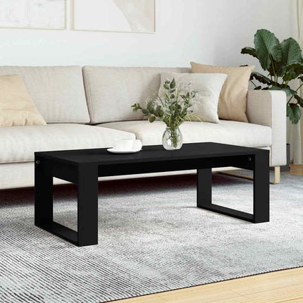 Soffbord svart 102x50x35 cm konstruerat trä