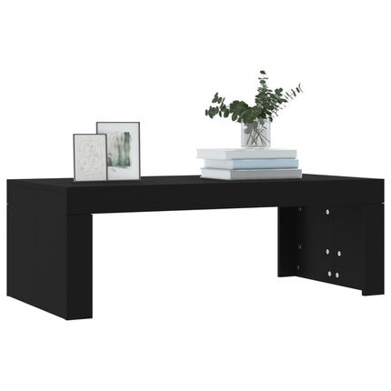 Soffbord svart 102x50x36 cm konstruerat trä