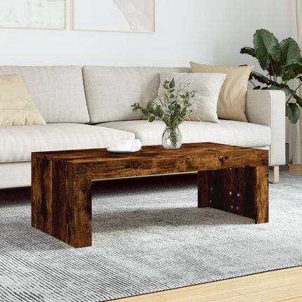 Soffbord rökfärgad ek 102x50x36 cm konstruerat trä