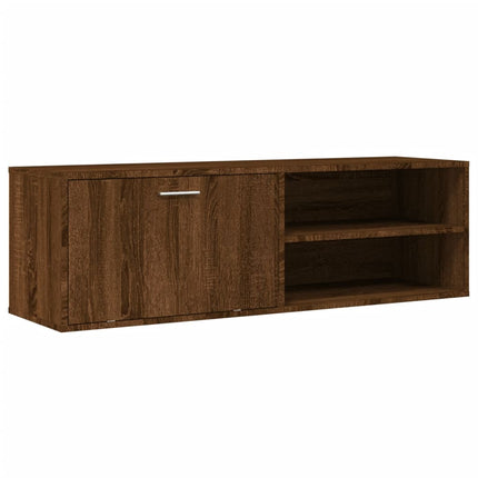 Tv-bänk brun ek 120x34x37 cm konstruerat trä