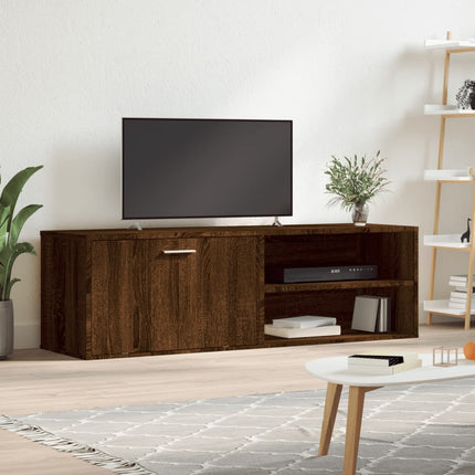 Tv-bänk brun ek 120x34x37 cm konstruerat trä