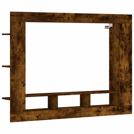 Tv-hylla rökfärgad ek 152x22x113 cm konstruerat trä