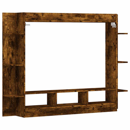 Tv-hylla rökfärgad ek 152x22x113 cm konstruerat trä