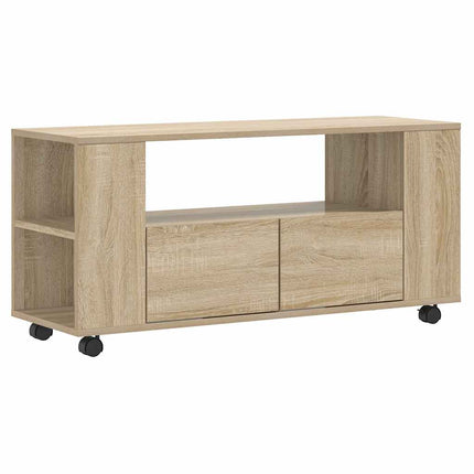 Tv-bänk sonoma-ek 102x34,5x43 cm konstruerat trä