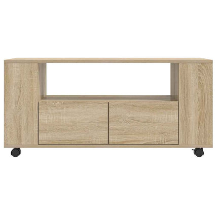 Tv-bänk sonoma-ek 102x34,5x43 cm konstruerat trä