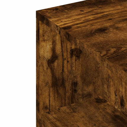 Tv-bänk rökfärgad ek 102x34,5x43 cm konstruerat trä