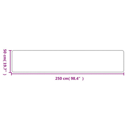 Gångmatta sisallook platina 50x250 cm