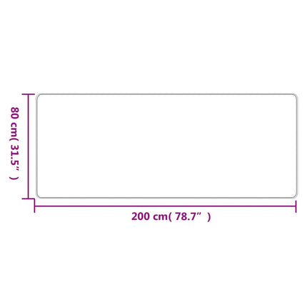 Gångmatta sisallook platina 80x200 cm